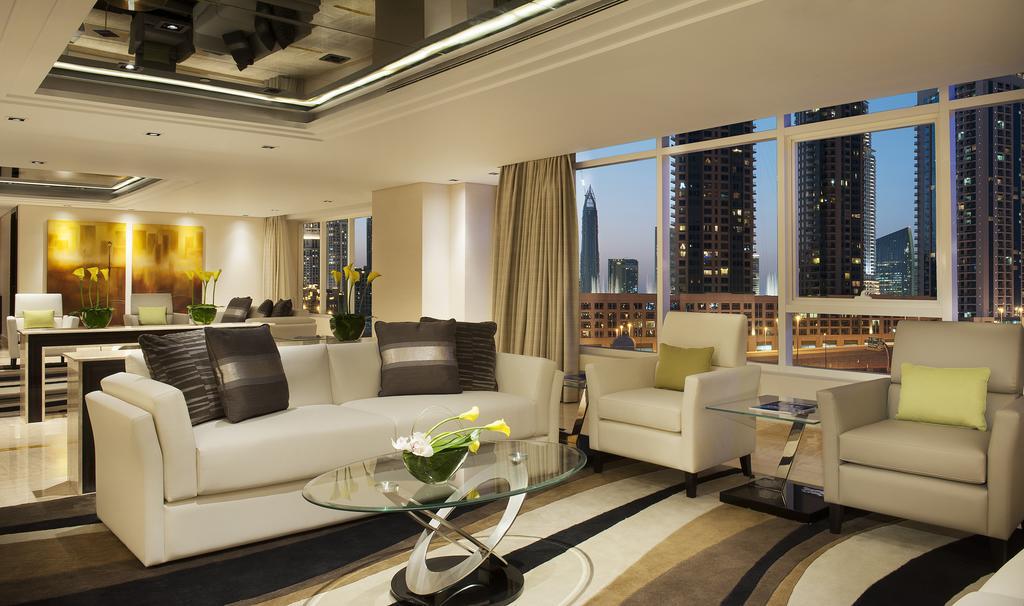 Damac Maison Canal Views Dubai Ngoại thất bức ảnh The living room of a suite at the Mandarin Oriental, Hong Kong